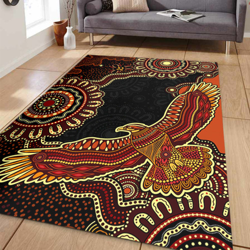 Indigenous Australian Aboriginal Area Rug Eagle Pride Spirit Of Country