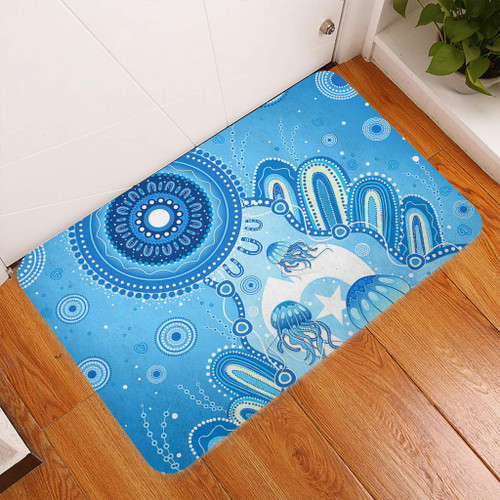Indigenous Australian Aboriginal Doormat Ocean Dreaming Jellyfish Tracks Pride