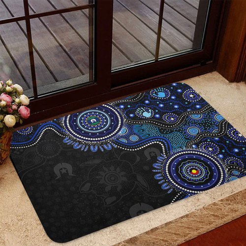 Indigenous Australian Aboriginal Doormat Spirit Tracks Connection Through Sea Country