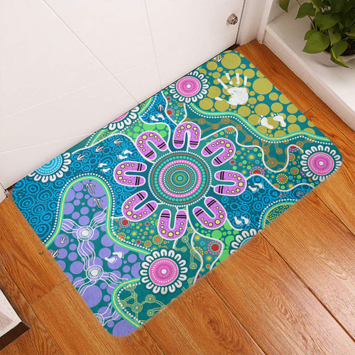 Indigenous Australian Aboriginal Doormat Sacred Journey Tracks Culture Spirit