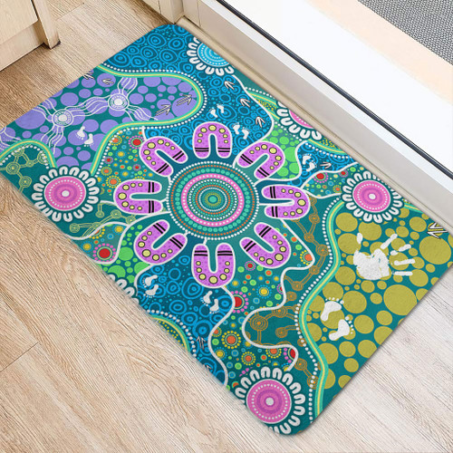 Indigenous Australian Aboriginal Doormat Sacred Journey Tracks Culture Spirit