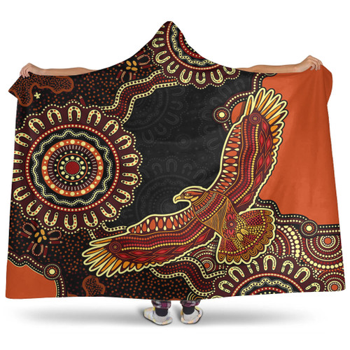 Indigenous Australian Aboriginal Hooded Blanket Eagle Pride Spirit Of Country