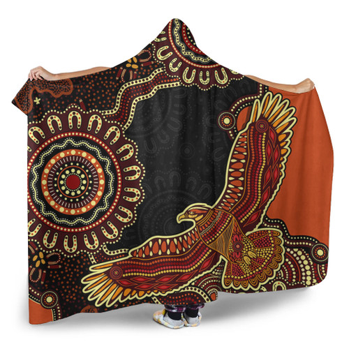 Indigenous Australian Aboriginal Hooded Blanket Eagle Pride Spirit Of Country