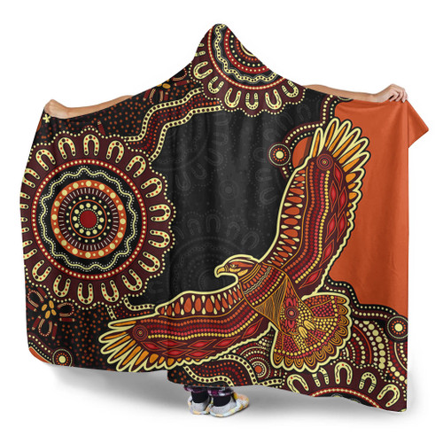 Indigenous Australian Aboriginal Hooded Blanket Eagle Pride Spirit Of Country