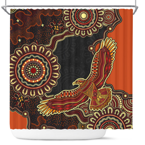 Indigenous Australian Aboriginal Shower Curtain Eagle Pride Spirit Of Country