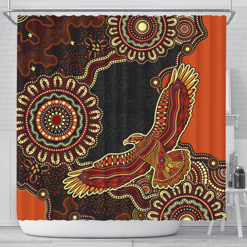 Indigenous Australian Aboriginal Shower Curtain Eagle Pride Spirit Of Country