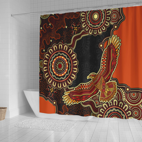 Indigenous Australian Aboriginal Shower Curtain Eagle Pride Spirit Of Country