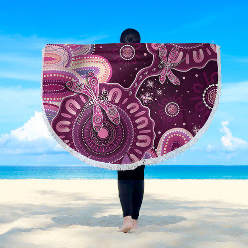 Indigenous Australian Aboriginal Beach Blanket Dreaming Trails Of Country Spirit
