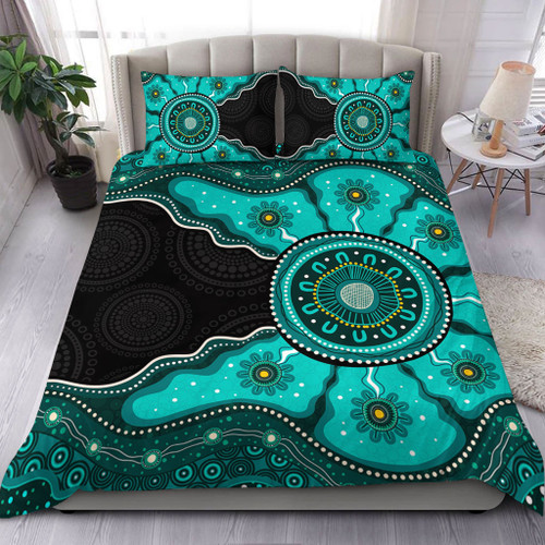 Indigenous Australian Aboriginal Bedding Set Sacred Ancestral Spirit Journey Paths