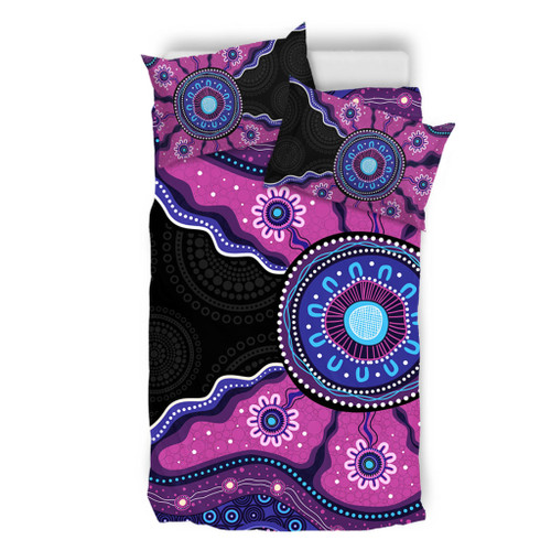 Indigenous Australian Aboriginal Bedding Set Sacred Ancestral Spirit Journey Paths