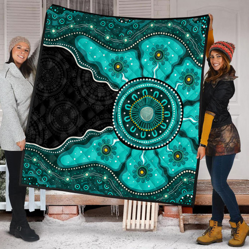 Indigenous Australian Aboriginal Quilt Sacred Ancestral Spirit Journey Paths