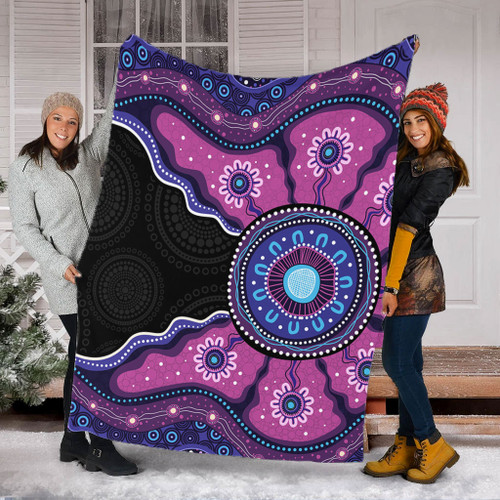 Indigenous Australian Aboriginal Blanket Sacred Ancestral Spirit Journey Paths