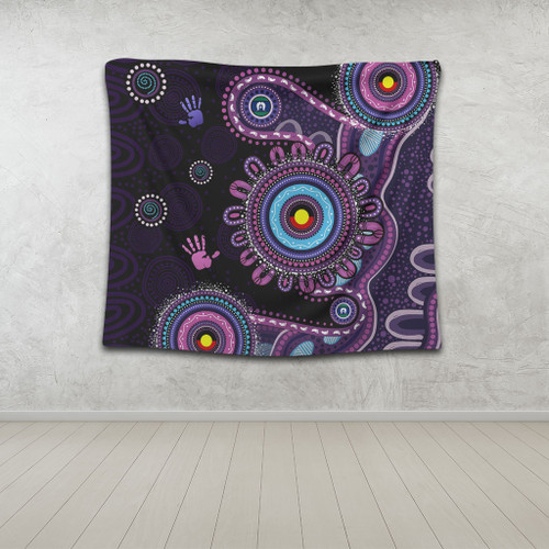 Indigenous Australian Aboriginal Tapestry Memory Circle Of Country Spirit