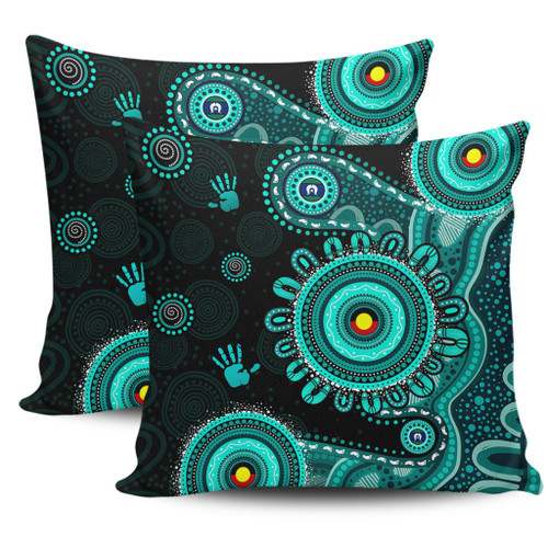 Indigenous Australian Aboriginal Pillow Cases Memory Circle Of Country Spirit