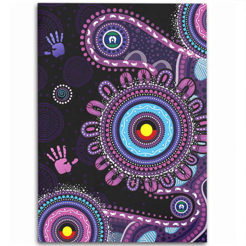 Indigenous Australian Aboriginal Area Rug Memory Circle Of Country Spirit