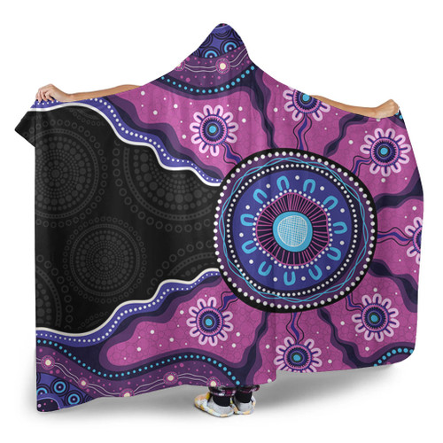 Indigenous Australian Aboriginal Hooded Blanket Sacred Ancestral Spirit Journey Paths