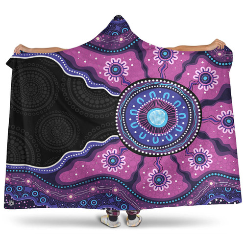 Indigenous Australian Aboriginal Hooded Blanket Sacred Ancestral Spirit Journey Paths