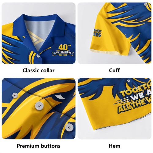 West Coast Eagles Hawaiian Shirt All The Way West 40th Anniversary Pride