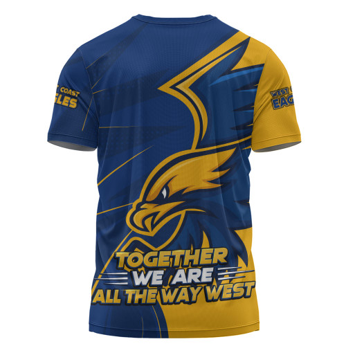 West Coast Eagles T-Shirt All The Way West 40th Anniversary Pride