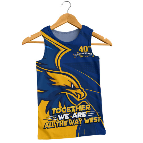 West Coast Eagles Men Singlet All The Way West 40th Anniversary Pride