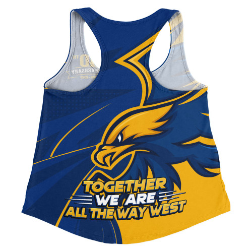 West Coast Eagles Women Racerback Singlet All The Way West 40th Anniversary Pride
