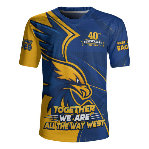 West Coast Eagles Rugby Jersey All The Way West 40th Anniversary Pride
