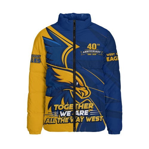 West Coast Eagles Padded Jacket All The Way West 40th Anniversary Pride