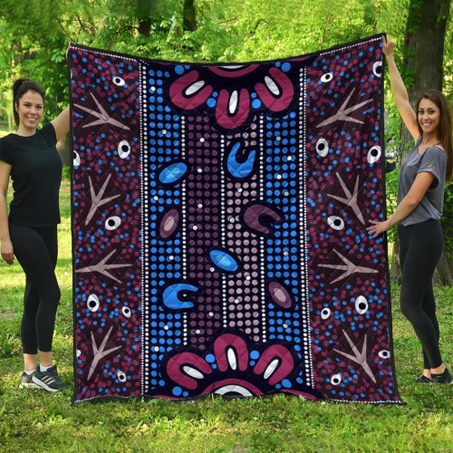 Australia Aboriginal Quilt - Aboriginal Dot Art Painting VER4 Australia Aboriginal Quilt - Aboriginal Dot Art Painting VER4