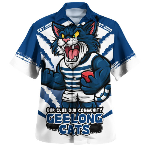 Geelong Cats Hawaiian Shirt Our Club Our Community