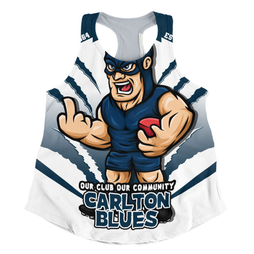 Carlton Women Racerback Singlet Our Club Our Community