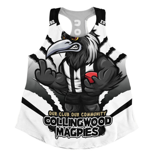 Collingwood Women Racerback Singlet Our Club Our Community