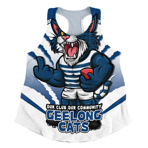 Geelong Cats Women Racerback Singlet Our Club Our Community