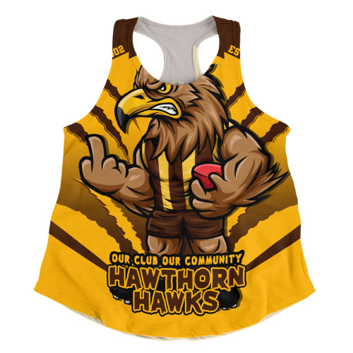 Hawthorn Women Racerback Singlet Our Club Our Community