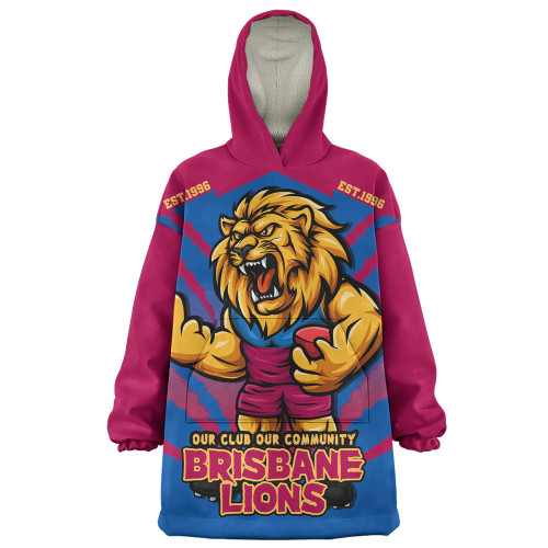 Brisbane Lions Snug Hoodie Our Club Our Community