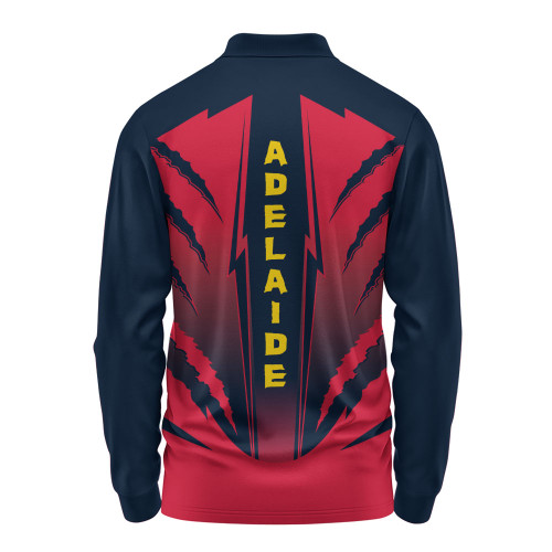 Adelaide Crows Long Sleeve Polo Shirt Our Club Our Community
