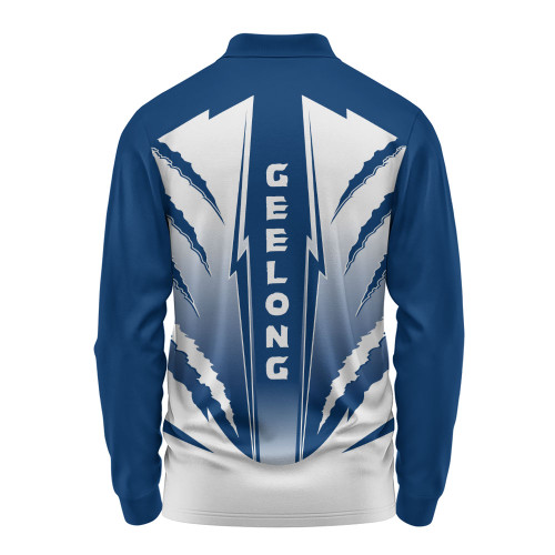 Geelong Cats Long Sleeve Polo Shirt Our Club Our Community