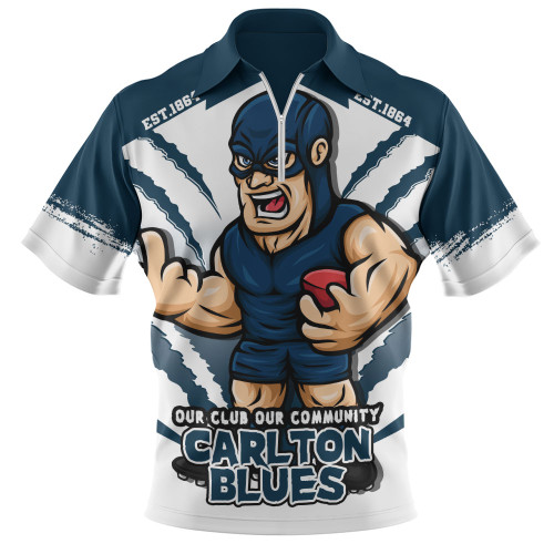 Carlton Zip Polo Shirt Our Club Our Community