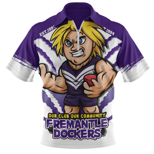 Fremantle Zip Polo Shirt Our Club Our Community