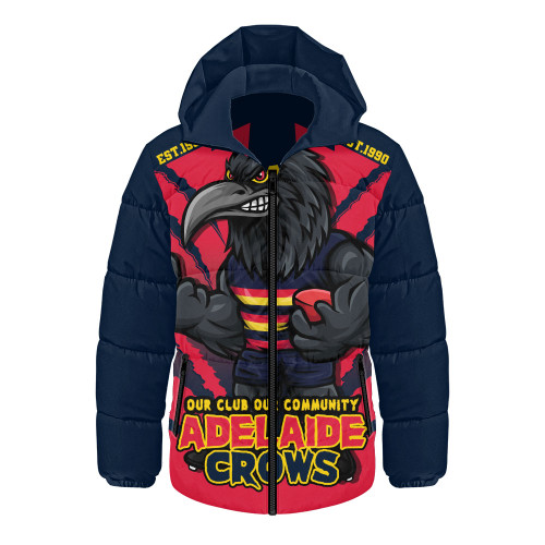 Adelaide Crows Hooded Padded Jacket Our Club Our Community