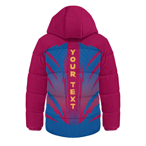Brisbane Lions Hooded Padded Jacket Our Club Our Community