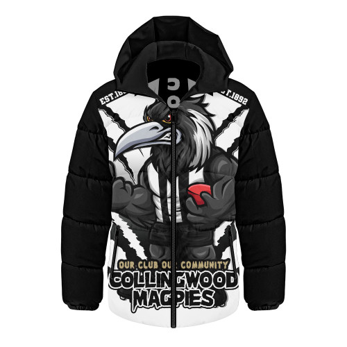 Collingwood Hooded Padded Jacket Our Club Our Community