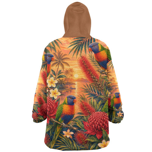 Australia Snug Hoodie Rainbow Lorikeet Sunset Paradise
