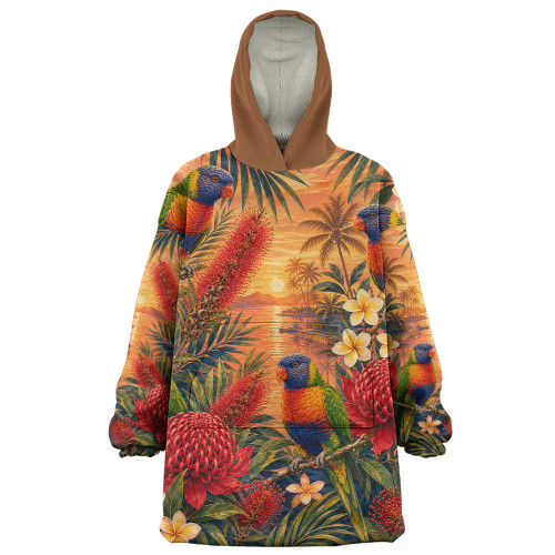 Australia Snug Hoodie Rainbow Lorikeet Sunset Paradise