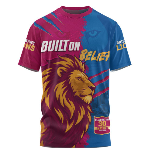 Brisbane Lions T-Shirt 30 Years Celebrating Spirit Forged Through Belief
