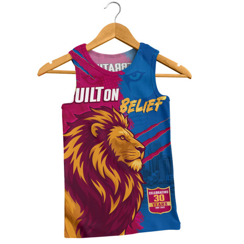 Brisbane Lions Men Singlet 30 Years Celebrating Spirit Forged Through Belief