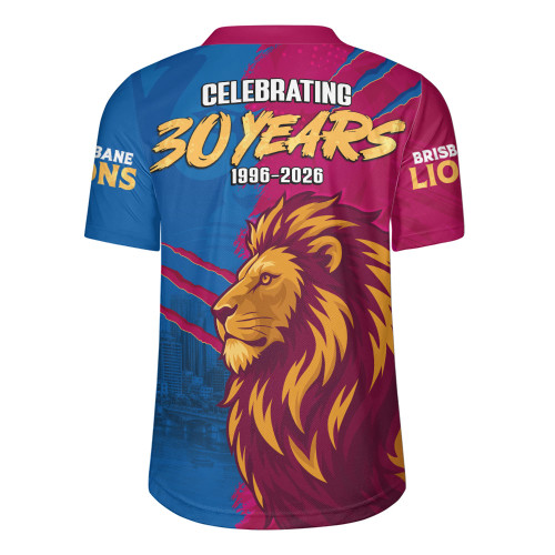 Brisbane Lions Rugby Jersey 30 Years Celebrating Spirit Forged Through Belief