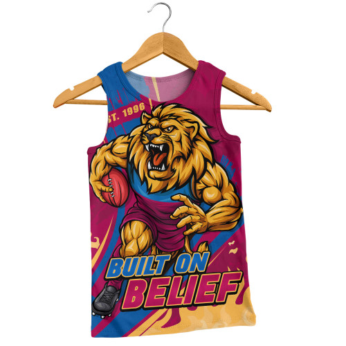 Brisbane Lions Men Tank Top Unstoppable Fighting Premiership Force