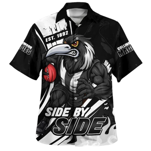 Collingwood Hawaiian Shirt Unstoppable Fighting Premiership Force