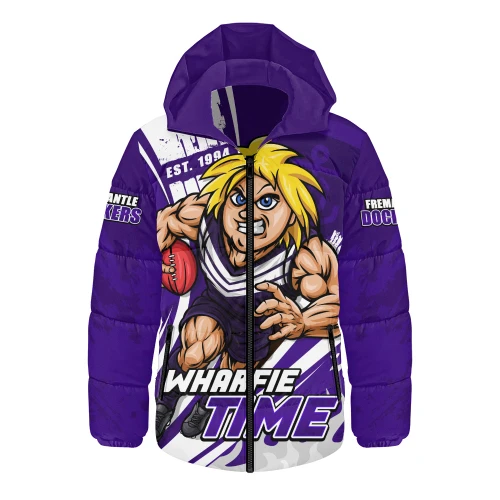Fremantle Hooded Padded Jacket Unstoppable Fighting Premiership Force