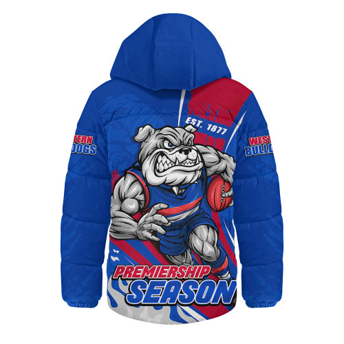 Western Bulldogs Hooded Padded Jacket Unstoppable Fighting Premiership Force